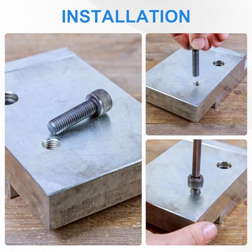 M METERXITY 20-Pack M3 x 45mm Socket Head Cap Screws, 304 Stainless Steel Hex Machine Bolts, Allen Socket Drive Screw with Hex Wrench for Repair/DIY, Fully Threaded Fasteners Kit [Silver] - size: M3 x 45mm