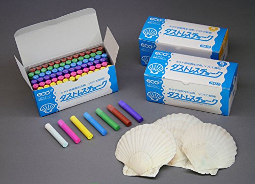 日本理化学 Dustless Chalk 72pcs, Yellow - color: Yellow