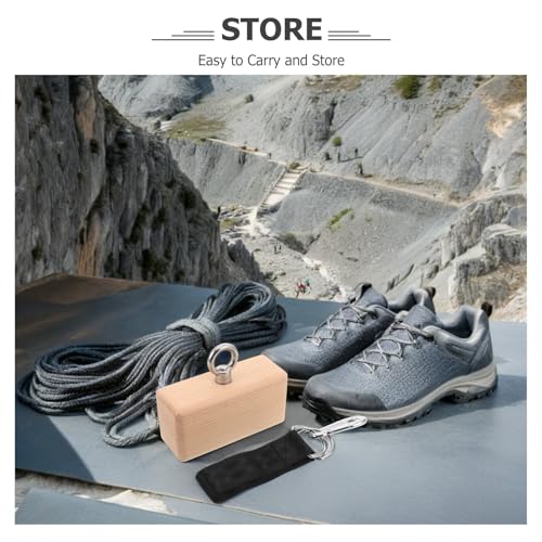 FOMIYES Wooden Grip Block Trainer for Climbing Training Equipment, Ergonomic Wood Finger Force Trainer with Adjustable Resistance, Versatile Hand Strengthening Device for Home Gym