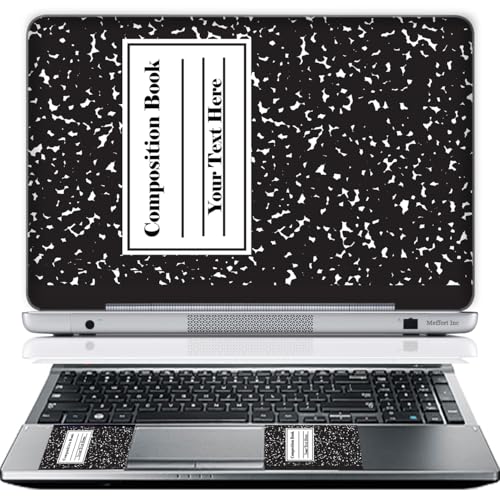 Custom Design Laptop Skin Sticker Cover Art Decal with Wrist Pad, Customize Your Text (13-13.5 Inch, Composition) - color: 3619, size: 13 - 13.5 Inch
