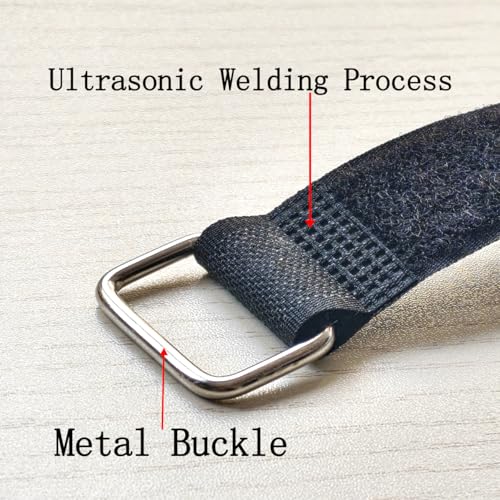 24 inch Hook and Loop Cable Strap - Reusable Fastening Strap - 12 PACK 1 inch Wide Nylon Cable Cinch Wrap - size: 1 x 24 in