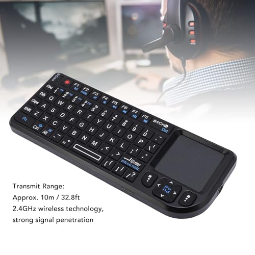 LICAEVEY Wireless Keyboard with Touchpad, Rechargeable Backlit Portable Keyboard, 2.4GHz USB for PC & USB C Devices, Ultra Thin Compact Design