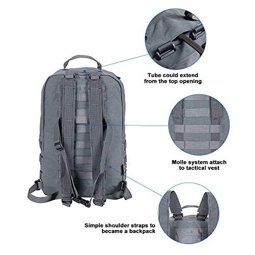EXCELLENT ELITE SPANKER Outdoor Hydration Backpack Bundle Packs Water Bladder Carrier for 3L Water Bladder - color: Grey