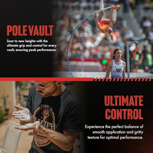 STYK Vaulter Magazine - Enhanced Liquid Chalk, No Mess, Work Out Chalk, Grip Boost, for Weightlifting, Gymnastics, Rock Climbing, Bodybuilding, Pole Vault, Crossfit, and More, Liquid Hand Chalk - style: 95ml with GRIT