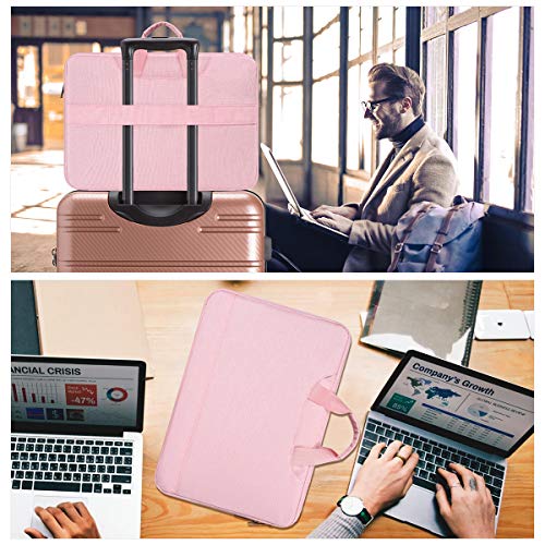 14 15 Inch Laptop Case Women Ladies Bag TSA Laptop Sleeve for MacBook Pro 14" M5/M4/M3/M2/M1, Macbook Air 15 M5/M4, Dell XPS 15/Inspiron 14, Acer HP Lenovo ASUS Chromebook 14" Notebook Case Bag, Pink - color: Pink, size: 13.5-15 Inch