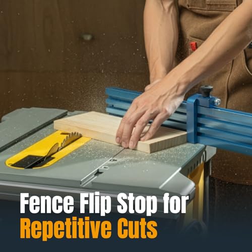 POWERTEC 3" Fence Flip Stop for Table Saw, Miter Saw, and Drill Press, T Track Accessories for Woodworking, 2PK (71367-P2V) - size: 3" Flip Stop, 2PK