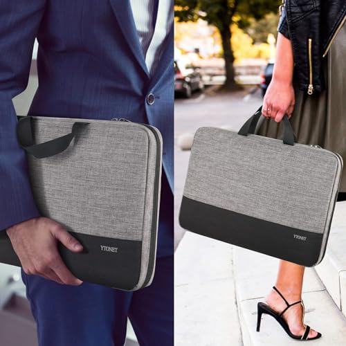Ytonet Laptop Sleeve Case 13 13.3 Inch, TSA Slim Laptop Case with Handle | Compatible with MacBook Neo, Air, Pro HP Dell Notebooks, TSA, Slim, Water Resistant, Business Travel Carrying Cover, Grey - color: Grey, size: 13-13.3 in