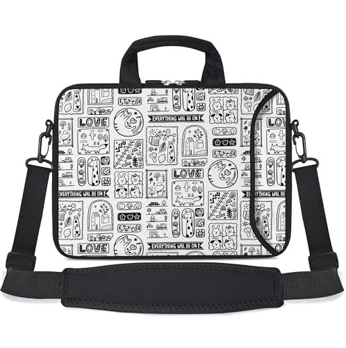 10 inch Messenger Bag Carrying Case with Handle Accessory Pocket Fits 7 to 10-Inch Laptops/Notebook/Kids Tablet (7-10.2 inch, Animal Cartoon) - color: Animal Cartoon, size: 7-10.2 inch