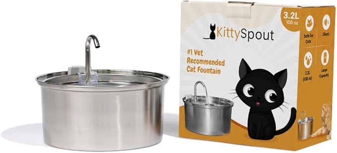 Cat Water Fountain Filters for 108oz/3.2L… (6 Month Supply: 12 Filters & 12 Sponges), White, SSF246
