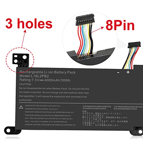 L16L2PB2 L16L2PB1 L16S2PB1 L16C2PB1 L16C2PB2 L16M2PB1 Battery for Lenovo IdeaPad 330 320-17IKB 320-14AST 320-14IAP 320-14IKB 320-14ISK 320-15ABR 320-15AST 320-15IAP 330-15IKB 320-15IKB S145-15AST - size: 11.38*4.53*0.73inch L16L2PB2