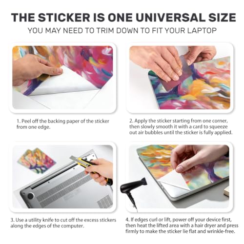 Laptop Skin Sticker Decal PVC Vinyl Sticker Notebook PC Protector Waterproof Scratch Resistant Laptop Skin for 12.1 13 13.3 13.6 14 15 15.3 16 Inch Bookshelf Cartoon Style - color: Bookshelf