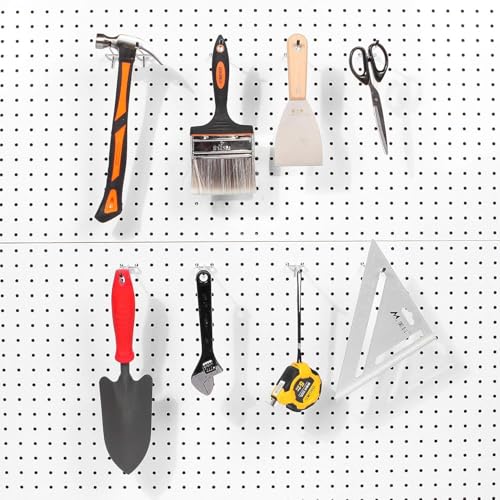 Bamboo's Grocery LoKii 60 Pack 2&4&6 Inch Silver Pegboard Hooks, 1/4" Heavy Duty Peg Board Shelving Hooks Organizer Accessories, Peg Board Tool Hangers - size: 2&4&6 Inch