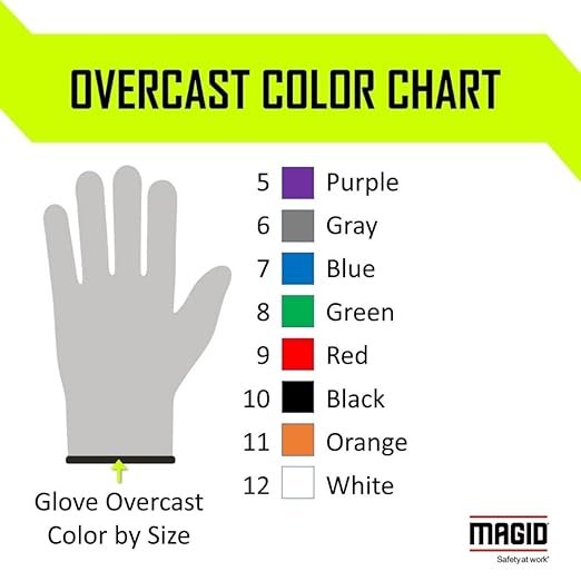 MAGID D-ROC ANSI A4 AeroDex Polyurethane Palm Coated Work Gloves, 1 Pair, Size 5/2XS, GPD482