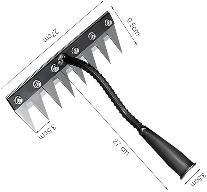 Gardening Hand Weeder Puller Tool, Manual Weeder with Detachable Blade Weeder Puller Tool,High-Carbon Steel Weed Removal Tool for Farm Lawn Garden, 5/6/7/8 Teeth Sizes (8 Teeth)