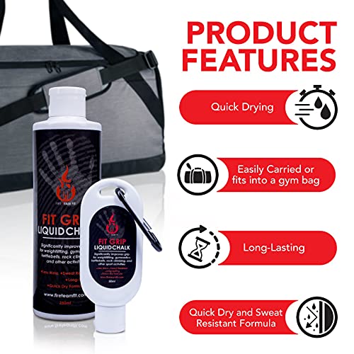 Liquid Chalk for Weight Lifting, Rock Climbing, Cross Training, & Powerlifting, Gym Approved Workout Chalk for Hands & Calluses - size: 50 ml
