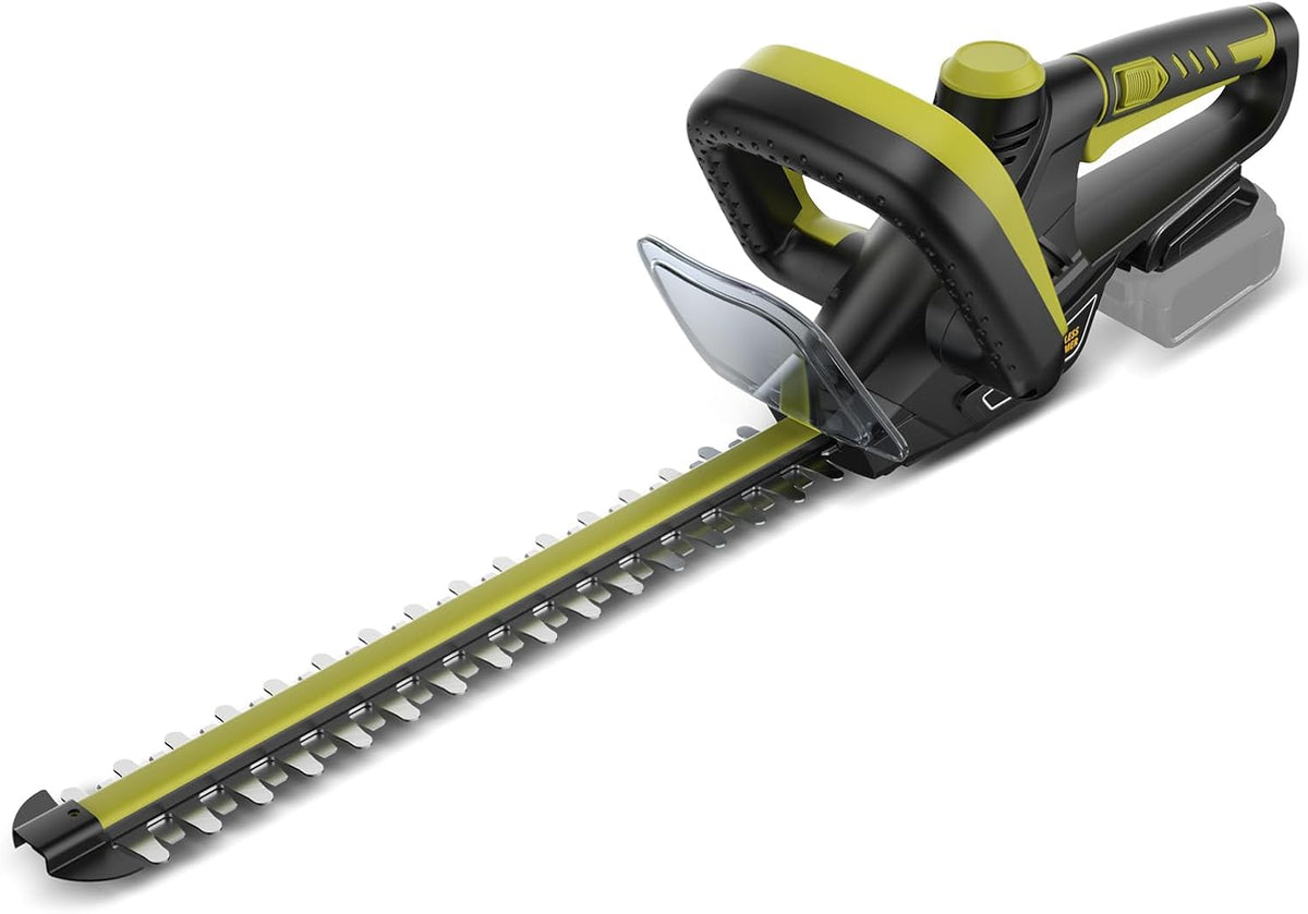 Hedge Trimmer for Dewalt 20V Battery, Cordless Hedge Trimmer with 22'' Dual-Action Blade, 1600RPM, 3/5'' Cutting Width, Rotatable Handle & Dual-Switch Design (Battery Not Included) (Green)