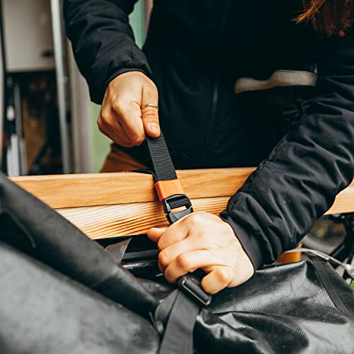 GEAR AID Utility Straps with Side-Release Buckle, Secure and Compress Camping, Biking, Hunting, Boating Gear, 3/4" Width, 40" Length - size: 3/4" x 40", style: 2 Straps