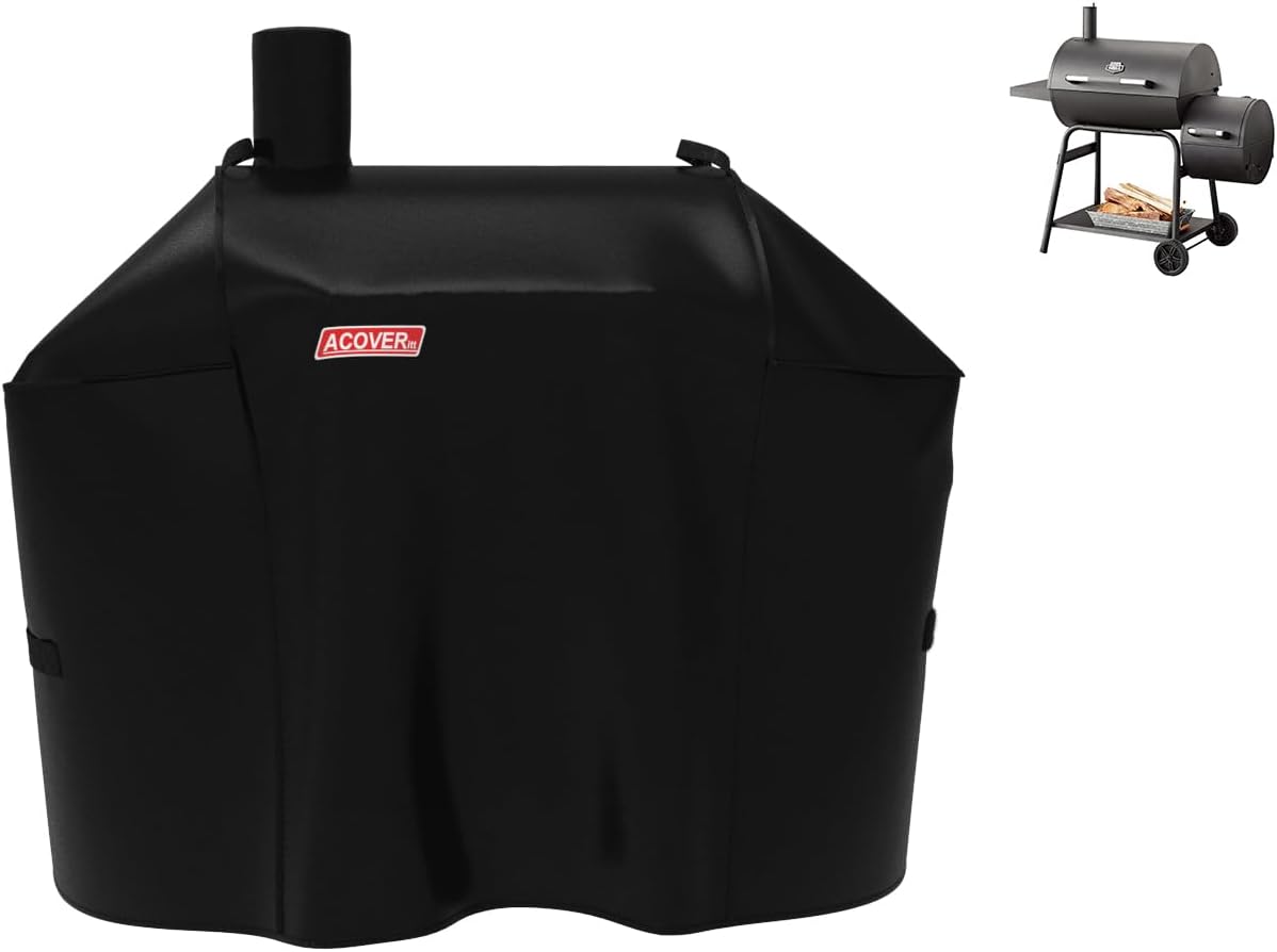 Expert Grill Offset Smoker Cover, Waterproof Grill Cover, 56.5 inch Black