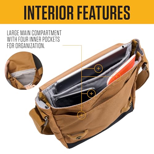 Carhartt Crossbody Snap Bag, Durable, Adjustable Shoulder Bag with Flap Over Snap Closure - color: Port