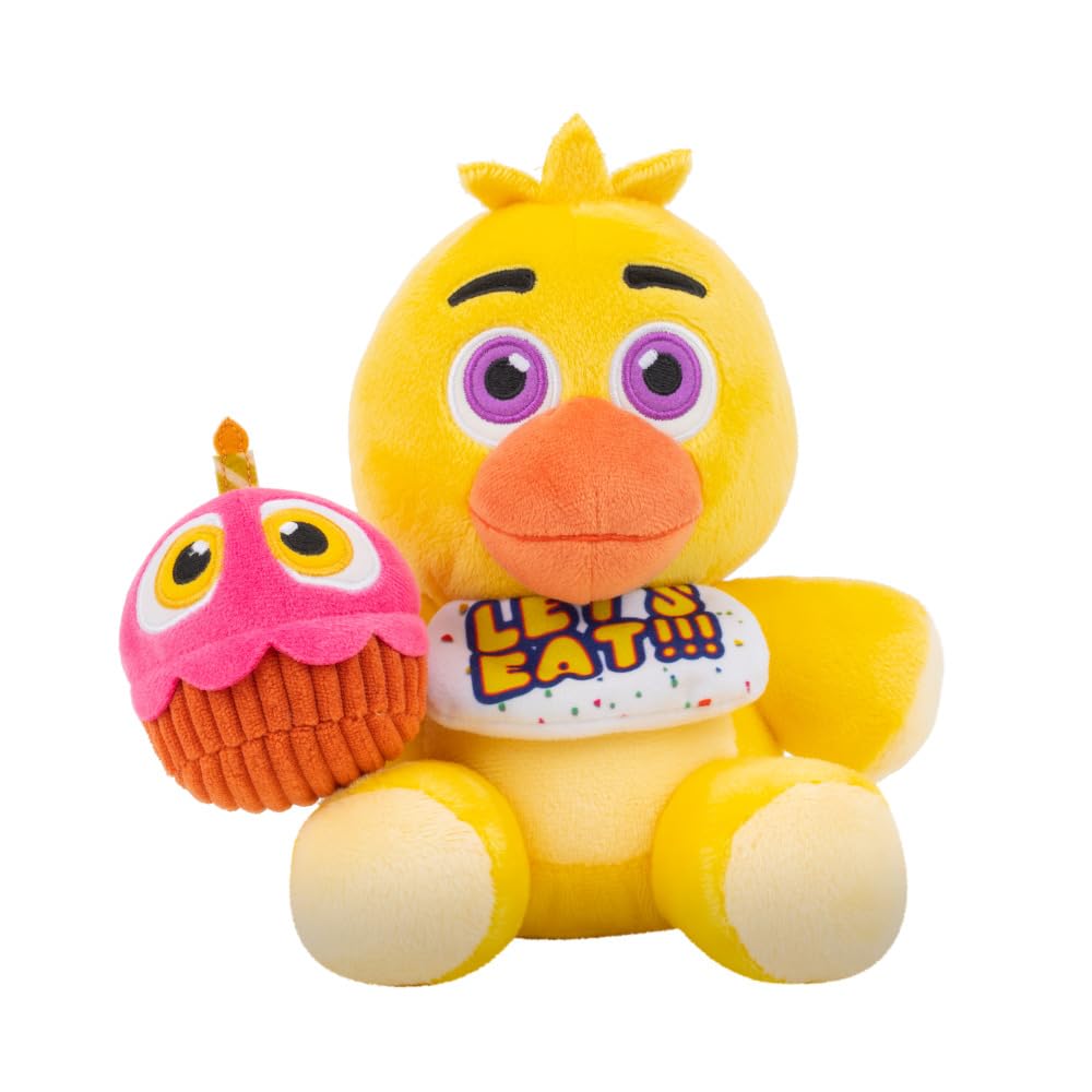 Jazwares Five Nights at Freddy’s Classic Chica Plush - 8-Inch Stuffie with Soft Material and Glow-in-The-Dark Eyes