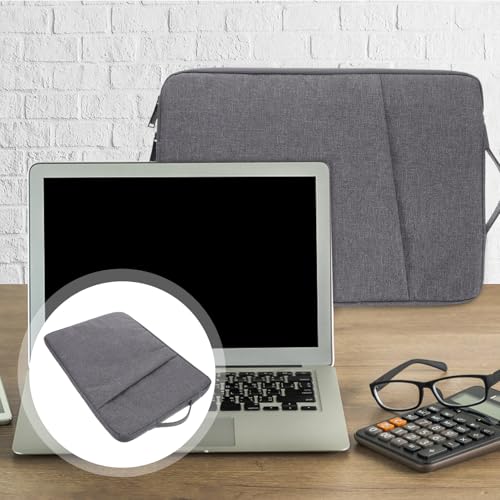Levemolo Sturdy 15.6 Inch Laptop Bag and Tablet Sleeve with Shockproof Polyester Protection for Travel and Office Use, Dark Gray Computer Carrying Case