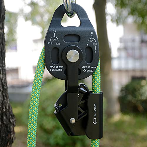 ansu Self-Locking Pulley Progress Capture Swing Side for Heavy Hauling Lifting System Pulley