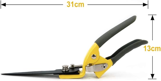 JARDINEER Sharp Grass Shears, Grass Clippers Handheld, Manual Grass Cutter Edging Shears for Lawn Garden