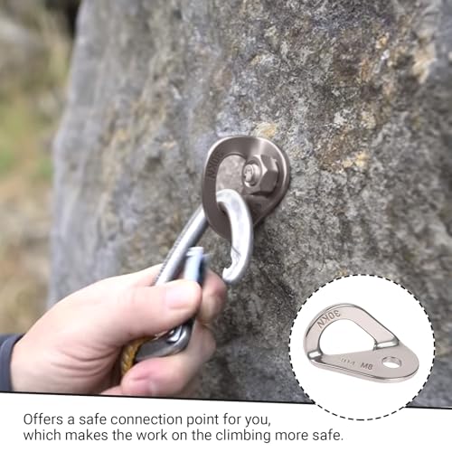 Climbing Bolt Hanger - Stainless Steel Rock Climbing Anchor Bolt Outdoor Gear Rescue Hammock Installation, Fits for Bolt, 2PCS - size: 30KN, style: M8