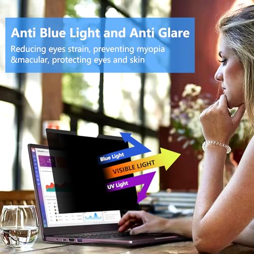 Magnetic Laptop Privacy Screen 14 Inch 16:10, Removable Privacy Filter | Compatible with Samsung HP Dell Asus Acer Sony Lenovo LG Thinkpad Toshiba, Anti Spy, Anti Glare, Blue Ray Reduction - size: 14 in 16:10 privacy screen