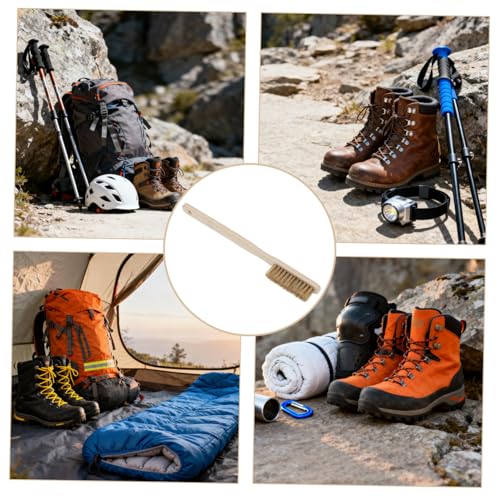 Abaodam Bouldering and Natural Bristles Climbing Hold Cleaner Climbing Brush with with Long Wooden Handle Wooden Handle Natural Bristles Rapid Drying Mountaineering Cleaning Tool Rapid