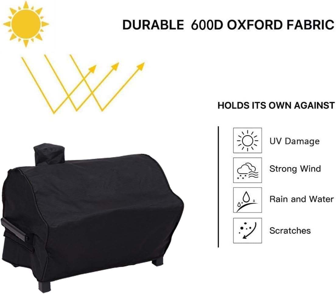 Charcoal Grill Cover for Oklahoma Joe's Rambler Tabletop Grill 19402088 7388393P06 600D Polyester Heavy Duty Waterproof