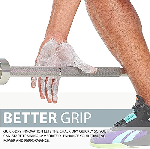 WARM BODY COLD MIND Mess Free Liquid Chalk - Gym Chalk for Weightlifting, Gymnastics, Climbing, Powerlifting - Sports Chalk - Hand Grip Chalk - style: 50ml White