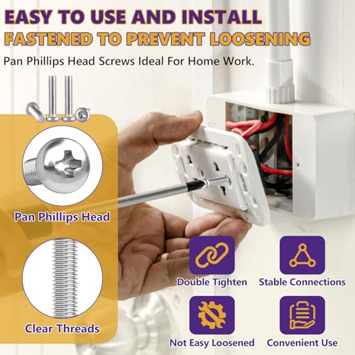20Pcs M4x45mm Phillips Pan Head Machine Screws Kit 304 SS for DIY | Full Thread, Anti-Rust & Anti-Corrosion, For Furniture Repair, Electronics & 3D Printer Small Models, Storage Case Included - size: M4x45mm