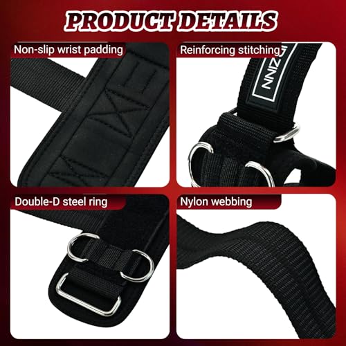 Weight Lifting Wrist Straps with 30Lbs Heavy Duty Rope-18 inch Cotton for Weightlifting Bodybuilding, Face Pull,Powerlifting, Pull Training & Deadlifts - color: Black