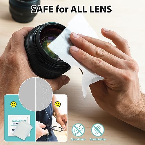400 Count Pre-Moistened Lens Wipes for Eyeglasses | Individually Wrapped Sracth-Free Streak-Free Eyeglass Lens Cleaning Wipes, Cleaner Wipes for Sunglass, Camera Lens, Goggles - size: 400 Count (Pack of 1)