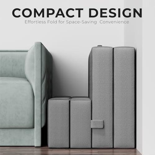Cozzzi Foldable Mattress Queen Size for Floor and Traveling with Removable Cover - Lightweight and Portable Folding Mattress for Adults & Kids - Compact and Easy to Storage (75in x 58in x 4in) - size: Queen (75in x 58in x 4in), style: Gray