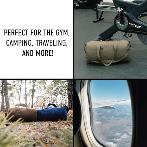 Rothco Heavy-Duty Canvas Shoulder Duffle Bag - Rugged Travel Gym Gear Equipment Bag - color: Grey, size: 19 Inches