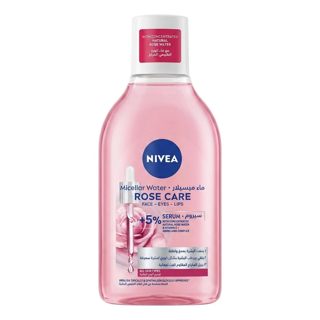 NIVEA Micellar Cleansing Water, Skin Breathe Rose MicellAIR, 400ml