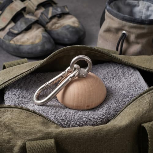 Wooden Grip Strength Hemisphere Ball Hand Exerciser for Climbing Finger Training Tool with Slip Resistant Surface and Ergonomic Design, Improves Forearm Strength for Outdoors