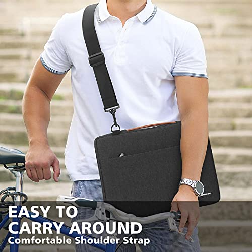 NIDOO 11-12.5 inch Laptop Sleeve Shoulder Bag for 14" MacBook Pro / 13" MacBook Pro Air / 12.9" iPad Pro 2016 2017 / New Surface Pro 8 X / 13.3" ThinkPad X13 Yoga Gen 2/14" ThinkPad X1 Carbon Gen 9 - color: Dark Gray - Shoulder, size: 12.5-13 inch