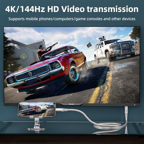 USB c Data Cable 10ft, USB c 3.2 gen 2 usbc to usbc Monitor Cable 4K@144Hz 20Gbps 240W Charging for iPhone 16,Galaxy S25 S24 Tablet,Laptop USBC Monitor Video Display White (10FT/3M) - size: 10FT/3M