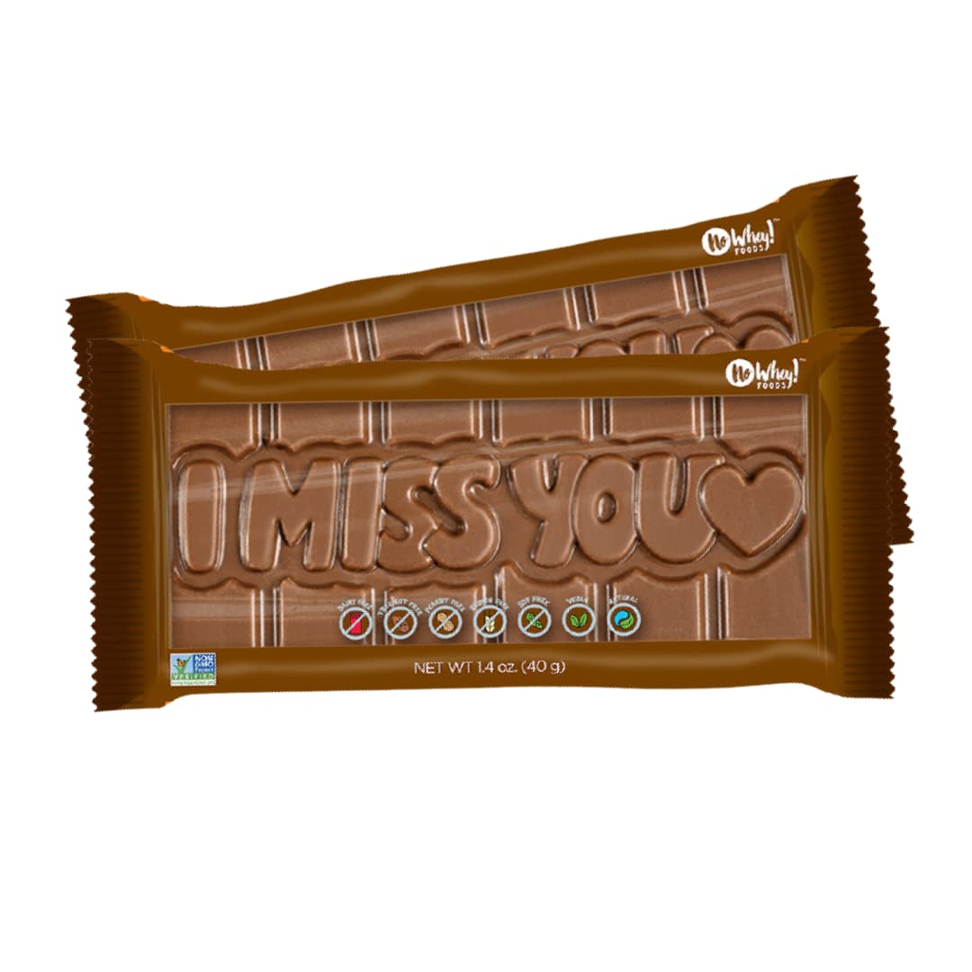 I Miss You 3D Bars, 2 PACK - Vegan, Dairy & Nut Free, Allergy Friendly