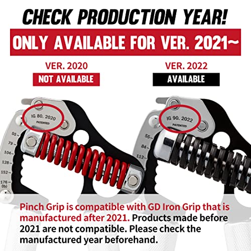 GD Pinch Grip trainer for GD IRON GRIP Strengthener finger thumb exerciser | Rock climbing, bouldering training equipment, Hand Gripper Accessory, Pinch Block train, Wrist Grip Strength attachment