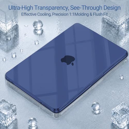 MOSISO Compatible with MacBook Neo Case 13 inch 2026 A3404 A18 Pro Chip | Ultra-Thin Surpass Natural Beauty Seamlessly Closes Protective Hard Shell Case Cover, Crystal Indigo - color: Crystal Indigo