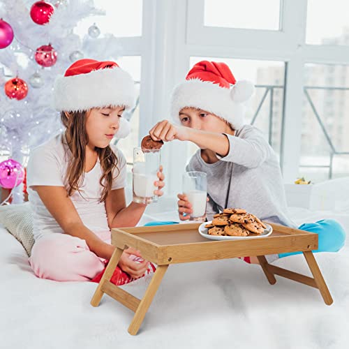 Artmeer FSC 100% Bamboo Bed Tray with Folding Legs, Medium, Natural | FSC 100% bamboo bed tray with folding legs, handles and raised edges for meals, laptops, reading and serving in bed. - color: Bamboo, size: Medium