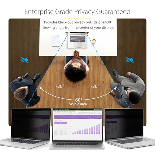StarTech 14in MacBook Pro Magnetic Privacy Screen, Glossy Sides, Laptop | Reversible Anti-Glare Matte, MacBook M1 M2 M3 M4 M5 Compatible, Privacy Filter, +/-30 Deg. View - style: 14" MacBook Pro M1/M2/M3