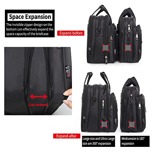 Large Briefcases For Men Canvas Tote Bag Laptop Case Computer Bag Work Bags Business Mens Bag Office Carrying Cases - size: Medium Size (15.6” Laptop Briefcase)