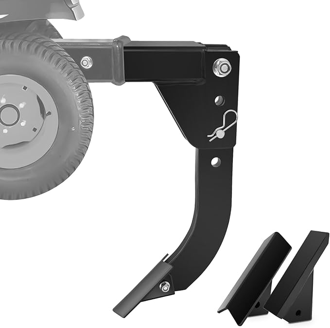 3 Point Trencher Ripper Attachment fit 2" Receivers, Hitch Mounted Ripper for Tractor Lawn Mower ATV UTV, Adjustable Subsoiler Plow with Replacement Plough Blade in Garden Farm Bury Pipes Sow Seeds