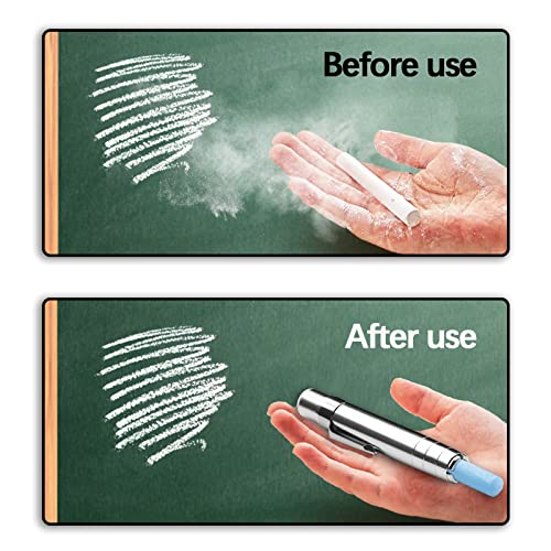 LYU 2 Packs Aluminum Alloy Chalks Holder, Unbroken Chalk Keeper Teacher's Chalk Clip, Children's Painting and Writing (No Chalks)
