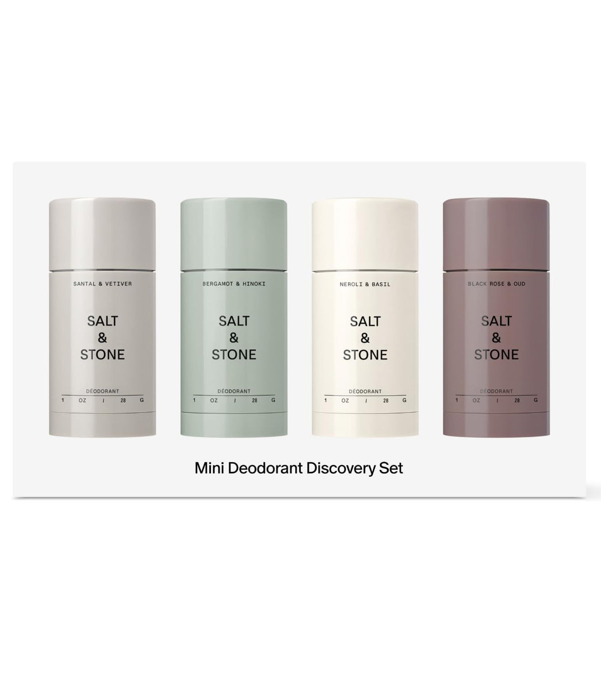 Salt & Stone Aluminum-Free Deodorant Women & Men Travel Size Set 1 oz (4)